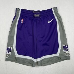 Sacramento Kings Shorts Mens 38 Purple Gray NBA Basketball Nike Performance